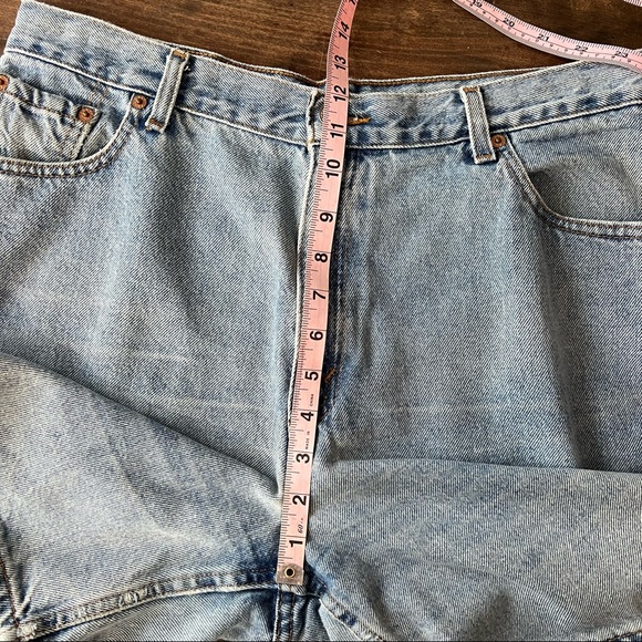 Levi’s Light Wash Vintage Denim Dad Shorts Size 14 100% Cotton High Rise Fit - Picture 9 of 16